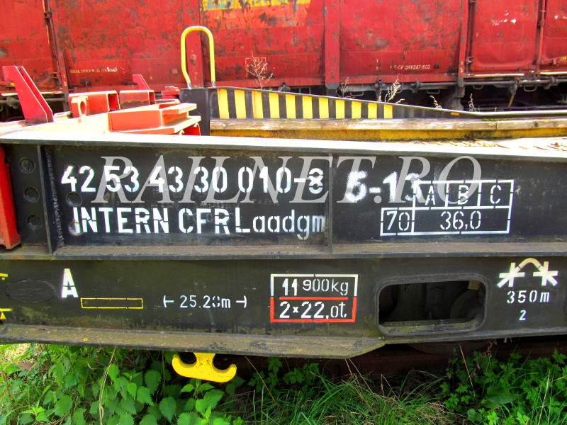 Detaliu inscriptii vagon de tip Laadgm fabricat la Astra Vagoane Arad .JPG